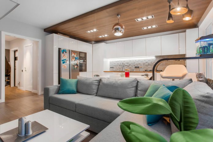 Plafond combiné à l'intérieur