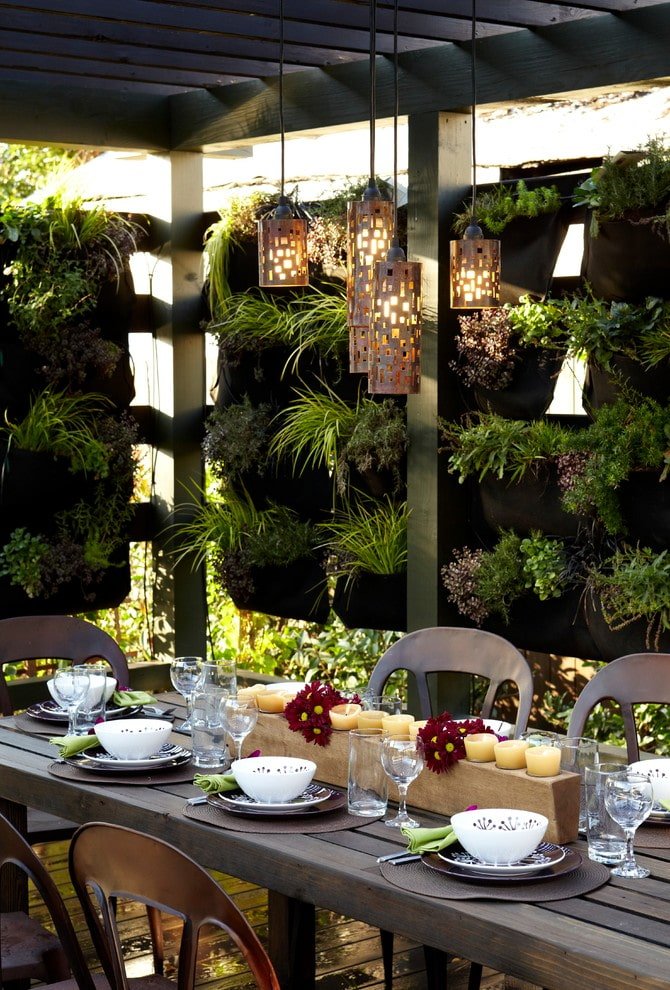 Potager dans un belvédère