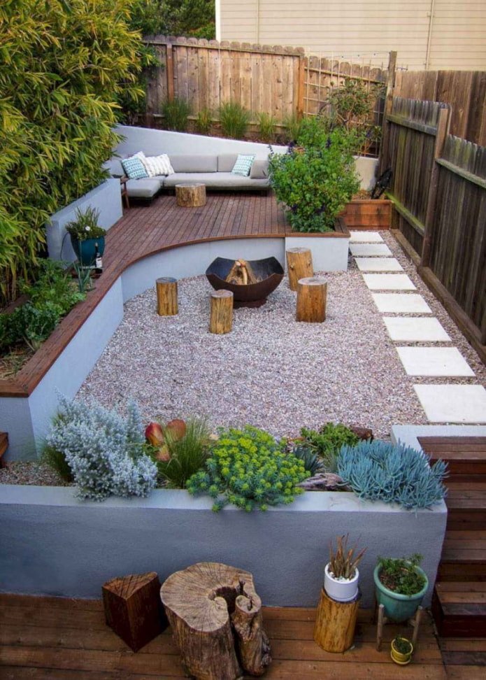 patio sur un chalet d'été