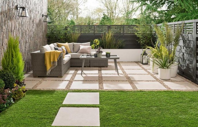 petit jardin dans un style moderne