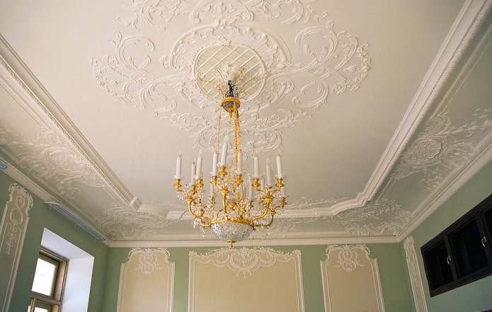 stucco on the ceiling