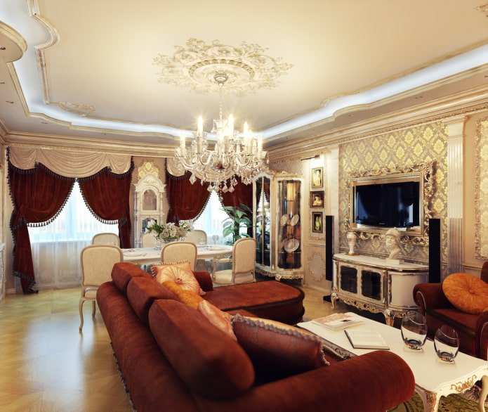 Structure de plafond tendu avec stuc
