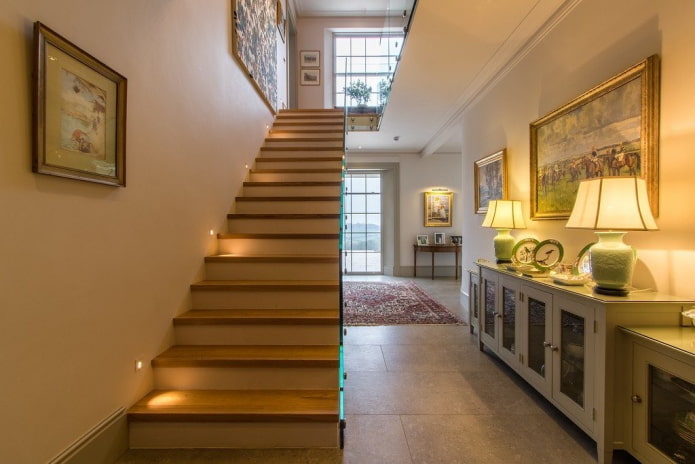 formes des volées d'escaliers à l'intérieur de la maison