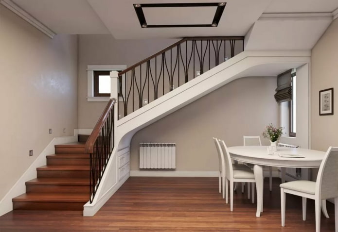 Formes d'escaliers à l'intérieur de la maison