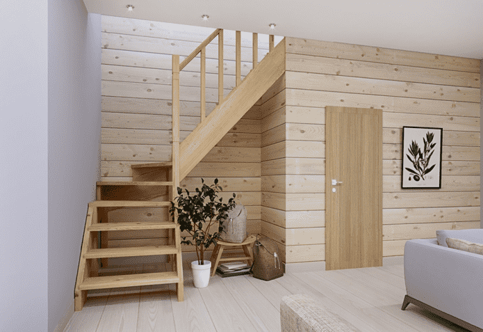 Formes des volées d'escaliers à l'intérieur de la maison