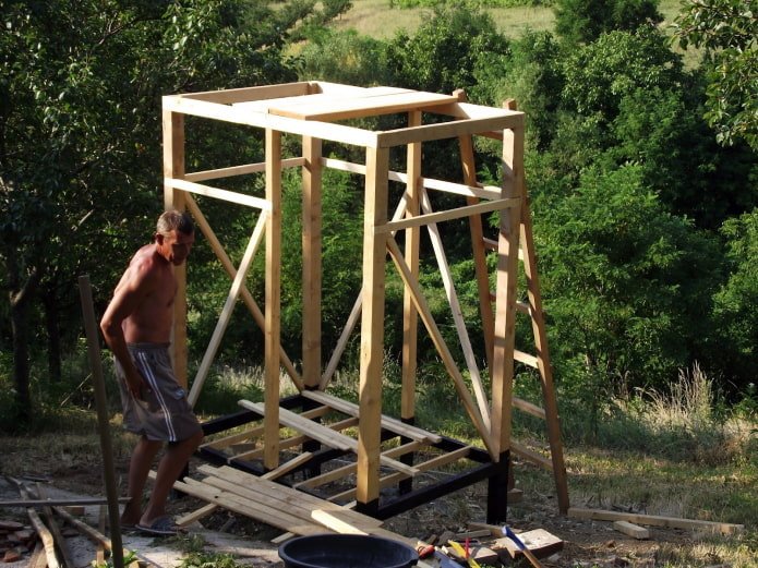 cadre de douche d'été