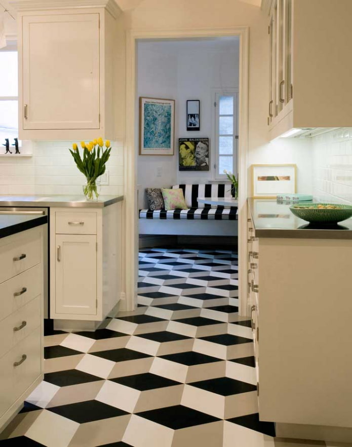 linoléum dans l'intérieur de la cuisine