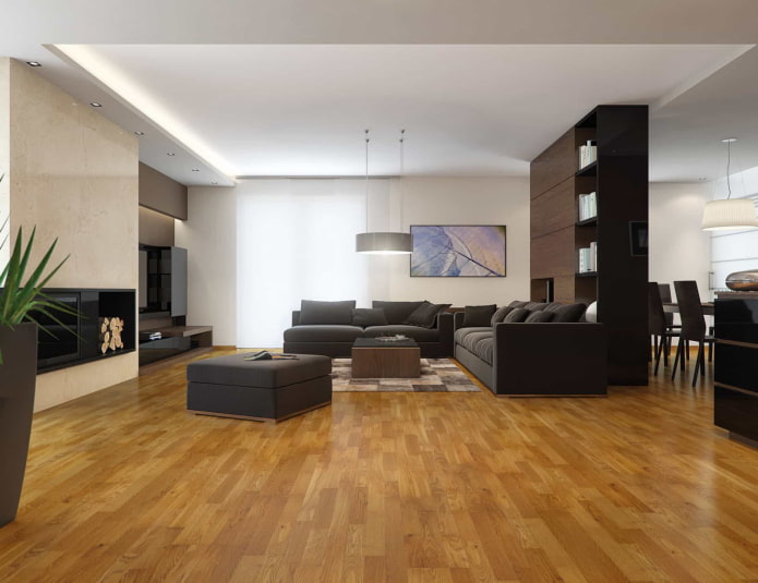 linoléum avec imitation stratifié à l'intérieur