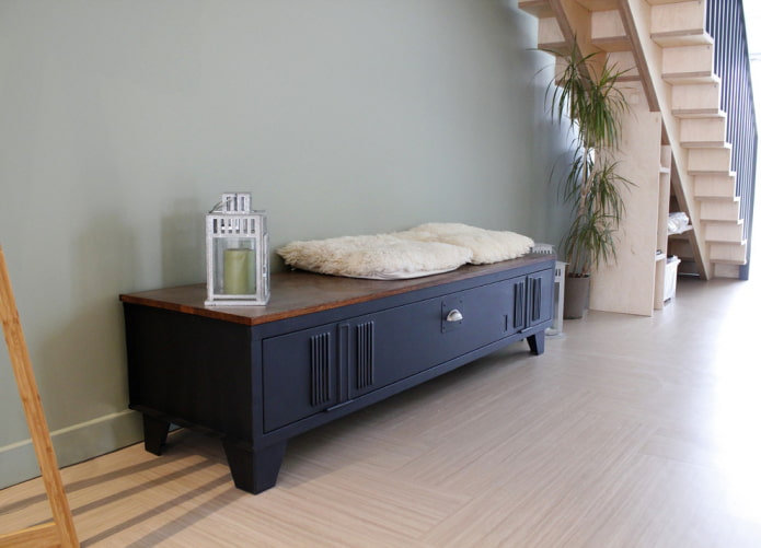 Linoléum au sol dans un loft style intérieur