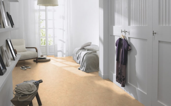 linoléum clair à l'intérieur