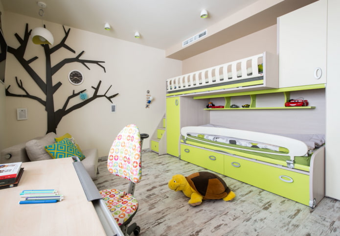 linoléum au sol à l'intérieur de la chambre de bébé