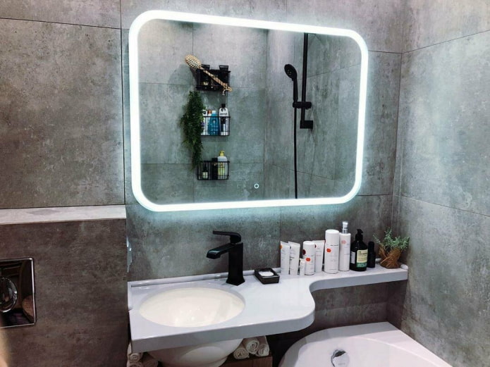 salle de bain de style loft