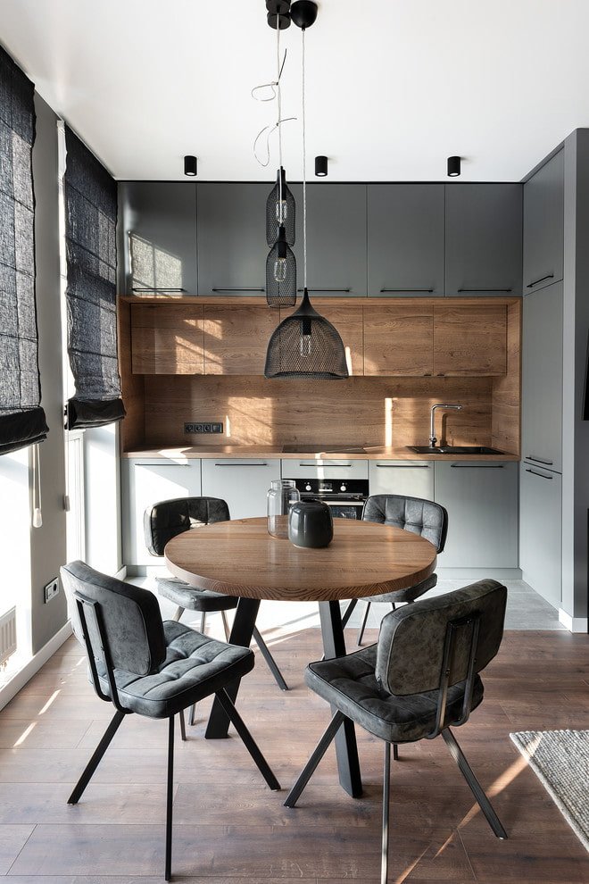 Lustre dans une cuisine de style moderne