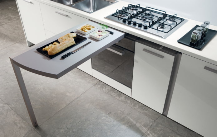 meubles transformables pour une petite cuisine-salon