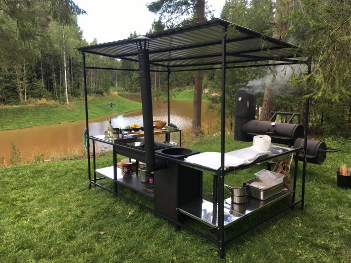 Espace barbecue en fer