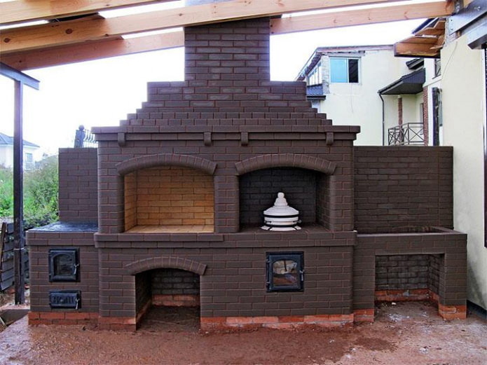 Barbecue avec une cuisinière