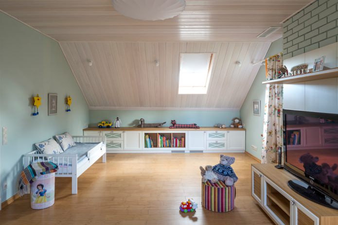 Chambre d'enfant sous les toits