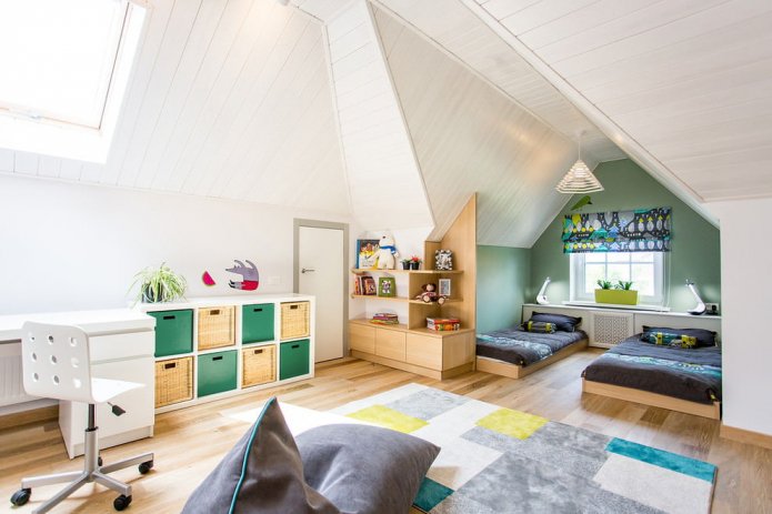 Chambre d'enfant sous les combles
