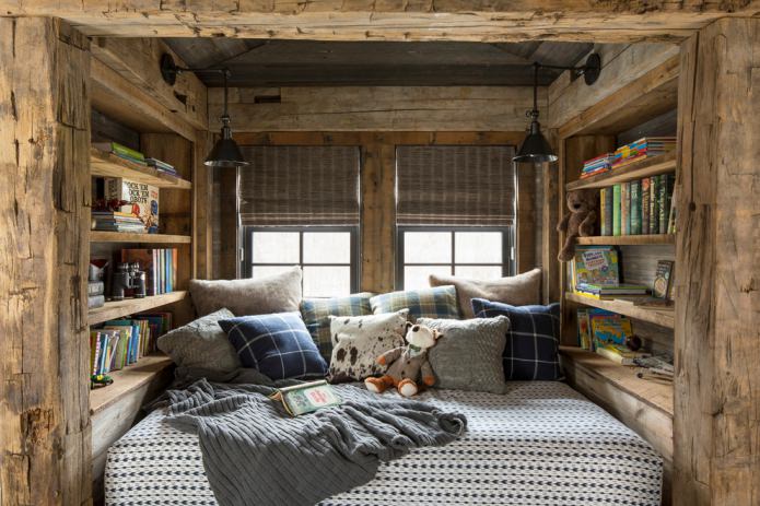 chambre cosy de style chalet