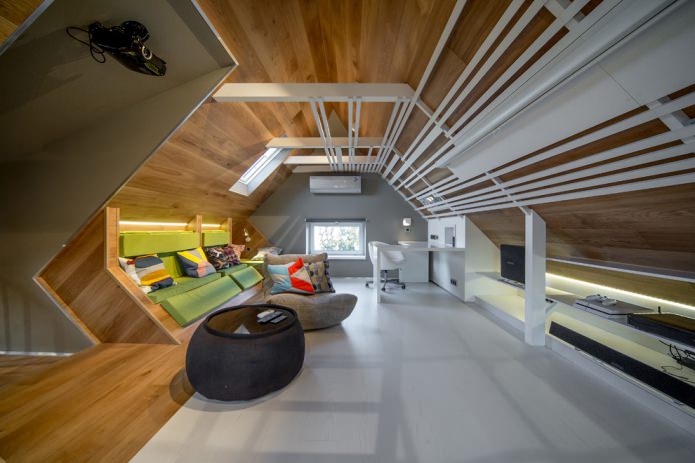 style moderne sous les toits
