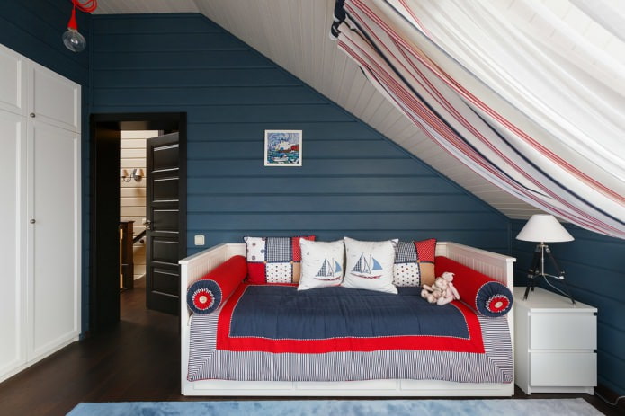 Chambre de garçon de style marin