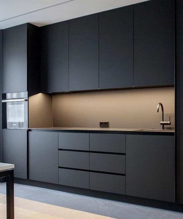 Cuisine dans les tons noirs