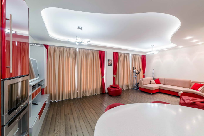 Plafond tendu dans le salon