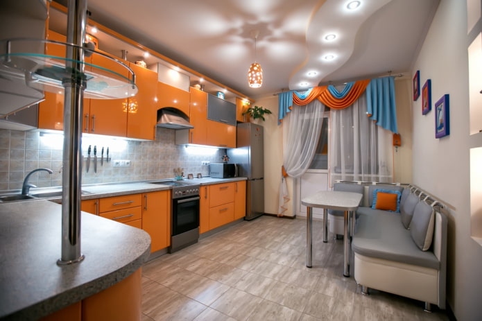 Plafond tendu mat dans la cuisine