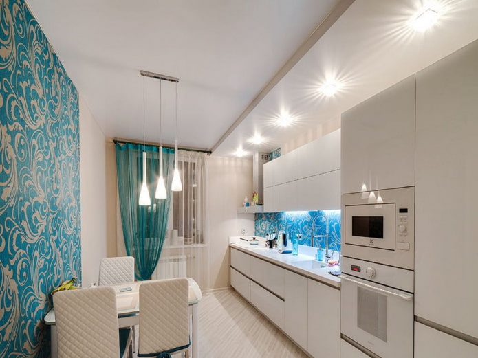 Plafond tendu mat dans la cuisine