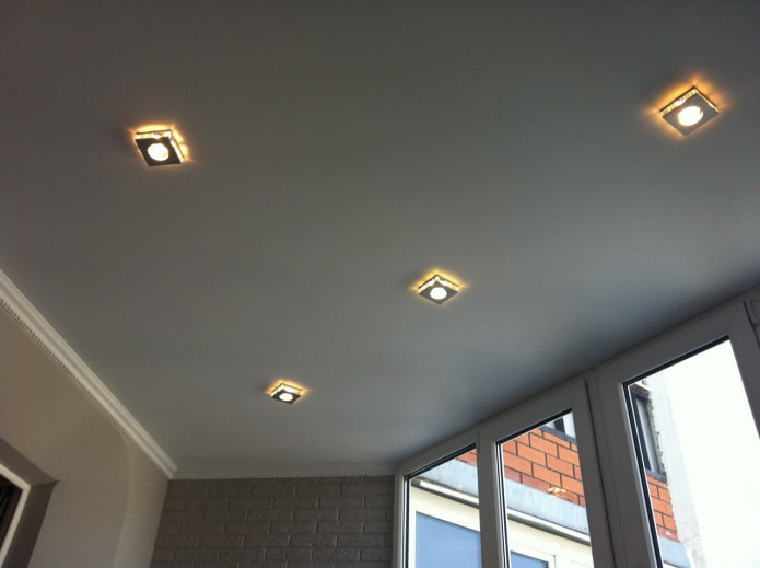 Plafond tendu mat gris