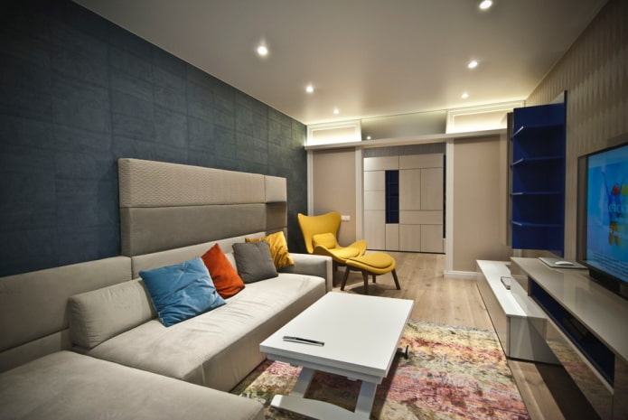 plafond tendu mat avec spots