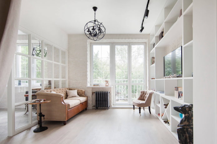 Armoire intégrée dans le salon