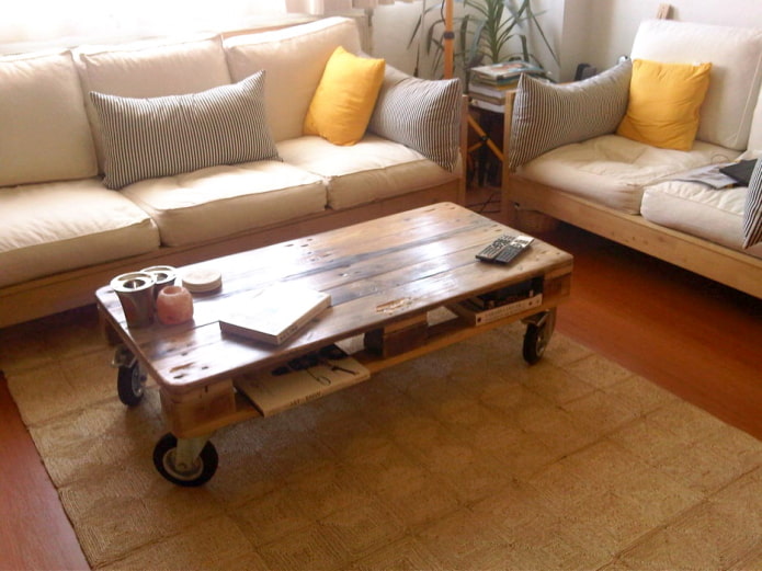 Table en palette