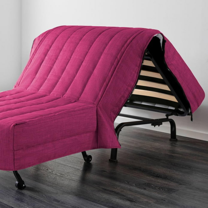 Fauteuil avec dossier rabattable