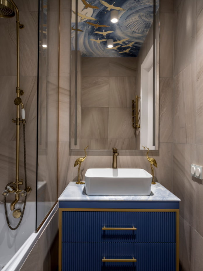 meuble lumineux sous le lavabo