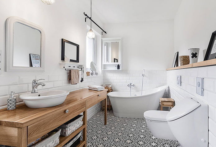 Salle de bain de style scandinave