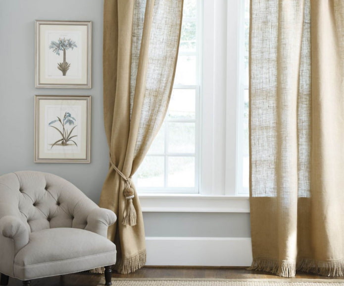 rideaux simples pour le salon
