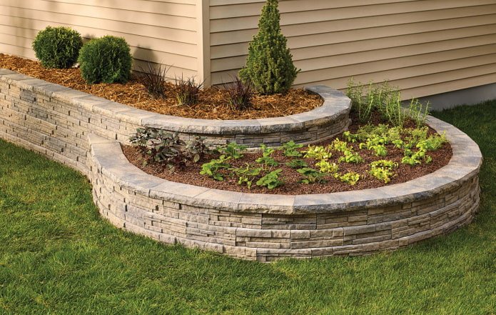 stone flowerbed