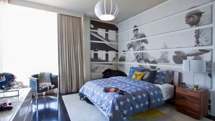 Peinture modulaire moderne d'intérieur de chambre