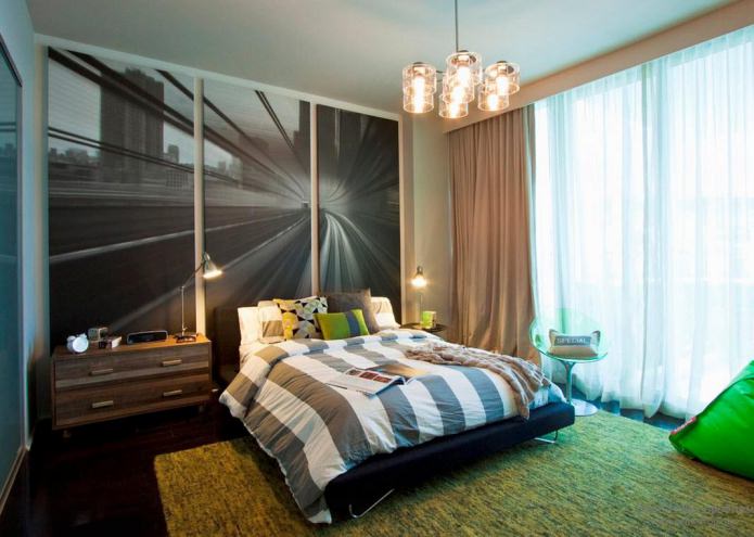Peinture modulaire moderne d'intérieur de chambre