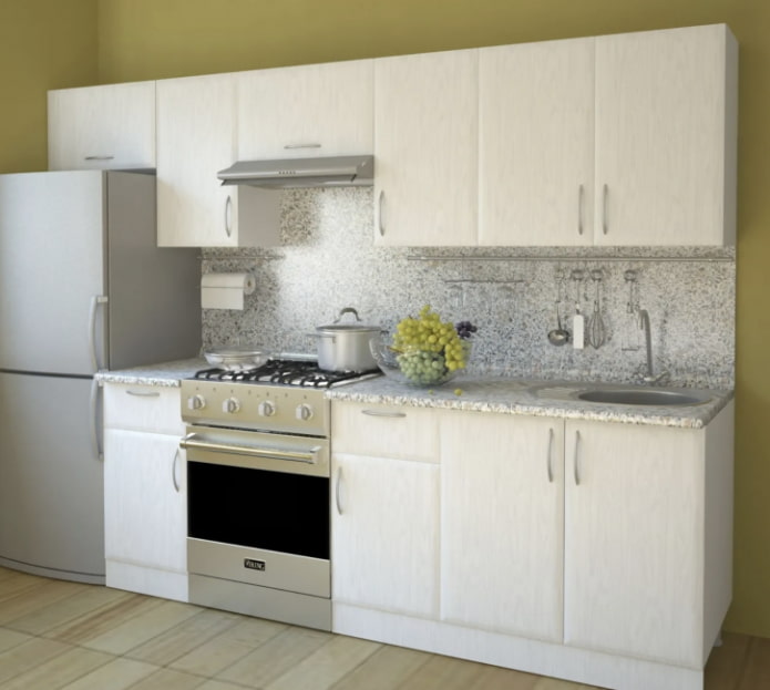 cuisine modulaire avec façades imitation bois