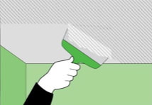 Préparation au collage des dalles de plafond