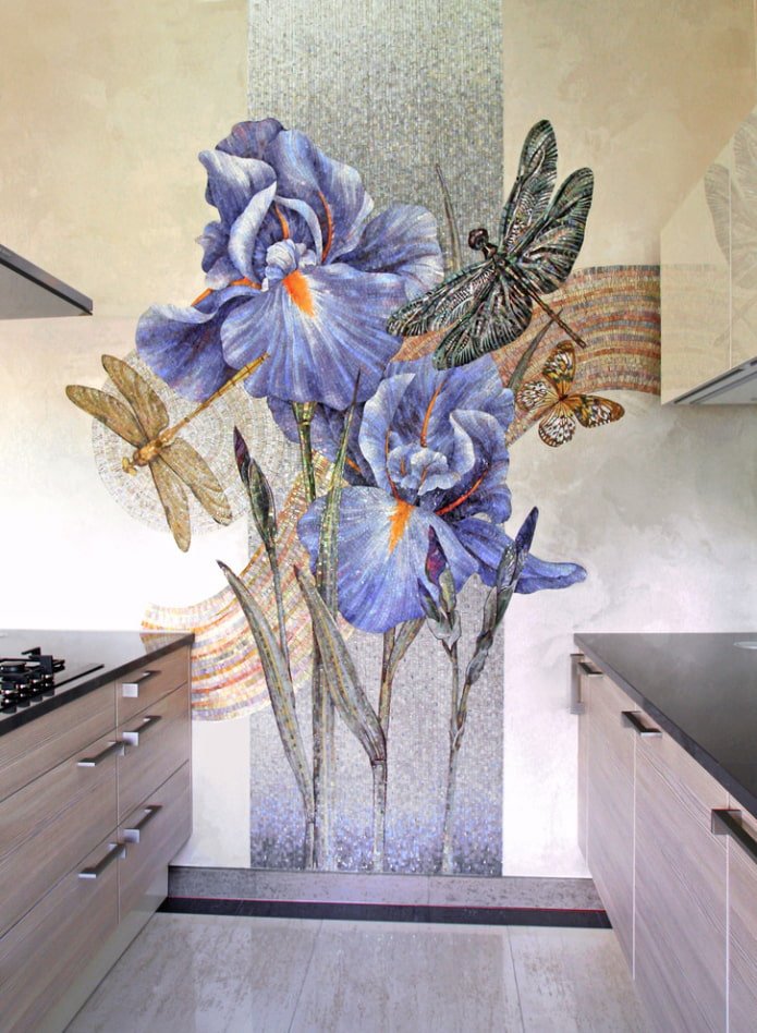 Images de plantes en mosaïque à l'intérieur
