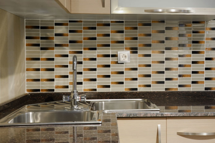 mosaïque rectangle dans la cuisine