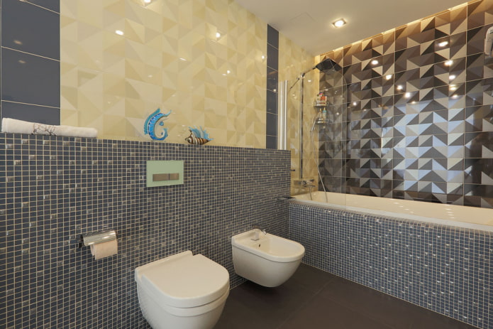 mosaïque dans la salle de bain