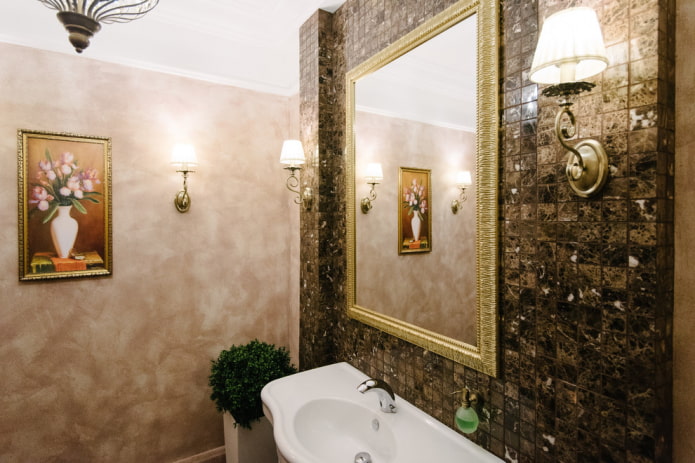 pierre Mosaïque dans la salle de bain