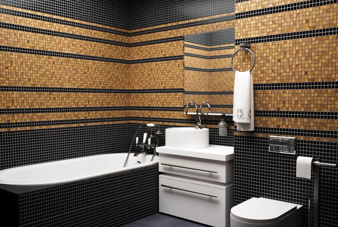 mosaïque dans la salle de bain