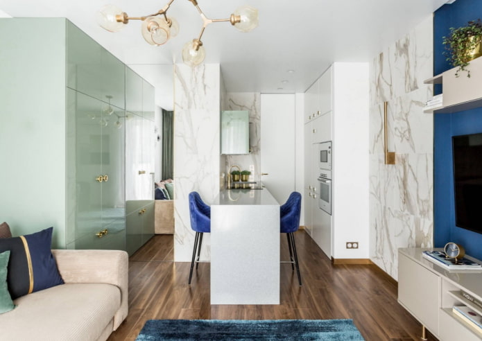 marbre dans l'intérieur du salon