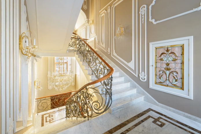 Escalier en marbre de style art déco