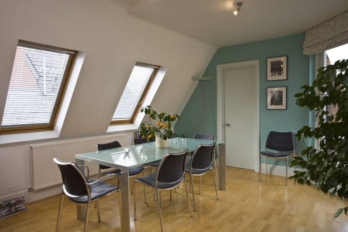 Intérieur blanc-menthe